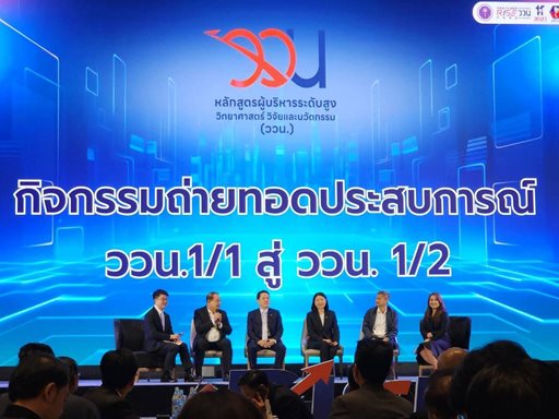 ๒๓ เม.ย.๖๙ พิธีเปิดการอบรมหลักสูตรผู้บริหารระดับสูง ด้านวิทยาศาสตร์ วิจัยและนวัตกรรม (ววน.) รุ่นที่ ๒