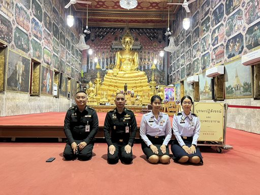 ๒๖ พ.ค.๖๙ จก.วท.กห. ร่วมพิธีปลงผมนาค ในกิจกรรมอุปสมบทหมู่เทิดทูนสถาบันพระมหากษัตริย์ เพื่อเฉลิมพระเกียรติและถวายเป็นพระราชกุศลแด่สมเด็จพระนางเจ้าสุทิดา พระบรมราชินี เนื่องในโอกาสมหามงคลเฉลิมพระชนมพรรษา ๔ รอบ วันที่ ๓ มิถุนายน ๒๕๖๙