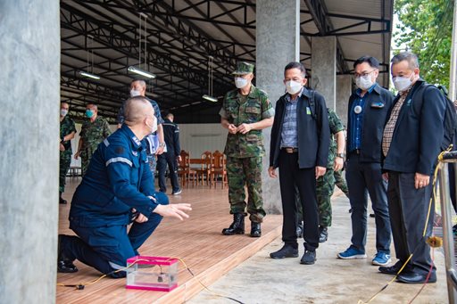 ๗ - ๘ ก.ค.๖๕ จก.วท.กห. และคณะผู้แทน วช. ตรวจเยี่ยมและร่วมสังเกตการณ์การสาธิตการใช้งานโครงการเฝ้าตรวจแจ้งเตือนฯ