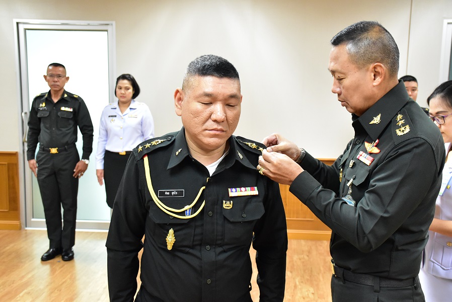 ๑ ส.ค.๖๒ พิธีประดับเครื่องหมายยศนายทหารสัญญาบัตร