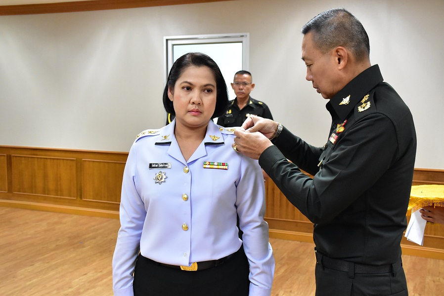 ๑ ส.ค.๖๒ พิธีประดับเครื่องหมายยศนายทหารสัญญาบัตร