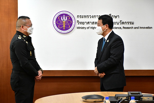 ๒๔ ม.ค.๖๕ จก.วท.กห. และคณะ เข้าพบ ปลัดกระทรวงการอุดมศึกษาวิทยาศาสตร์ วิจัยและนวัตกรรม