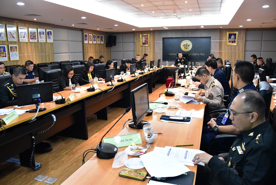 ๒ พ.ค.๖๒ การประชุมคณะกรรมการขับเคลื่อนบูรณาการการวิจัยเสื้อเกราะกันกระสุน ครั้งที่ 1/2562
