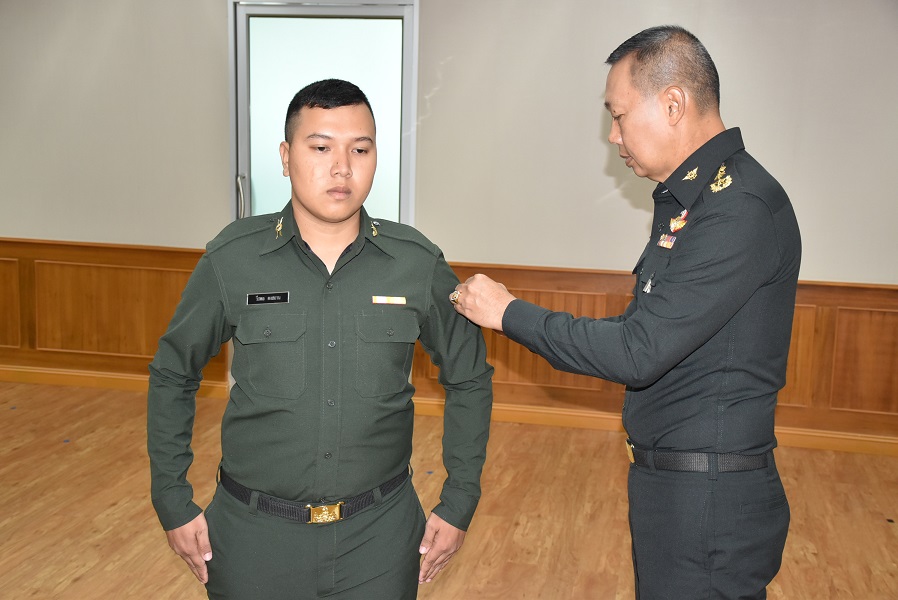 ๒๒ เม.ย.๖๒ พิธีประดับเครื่องหมายยศนายทหารชั้นประทวน