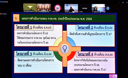 ๑๕ ธ.ค.๖๕ การประชุม กวท.กห. ครั้งที่ ๓/๖๕