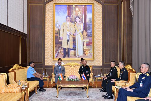 ๘ ส.ค.๖๖ เอกอัครราชฑูตสาธารณรัฐอินเดียประจำประเทศไทย เข้าเยี่ยมคาราวะ จก.วท.กห.
