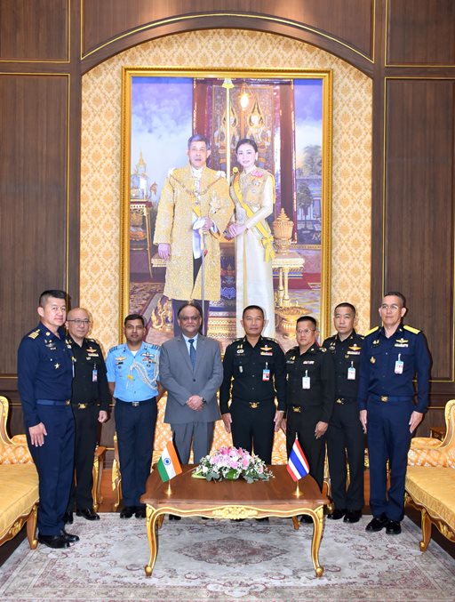๘ ส.ค.๖๖ เอกอัครราชฑูตสาธารณรัฐอินเดียประจำประเทศไทย เข้าเยี่ยมคาราวะ จก.วท.กห.