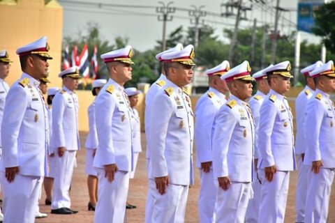 ๒๓ ต.ค.๖๘ จก.วท.กห. และข้าราชการ วท.กห. เข้าร่วมพิธีวางพวงมาลา เนื่องในวันปิยมหาราช