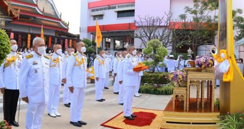 ๓ พ.ย.๖๕ จก.วท.กห. และข้าราชการ วท.กห. ร่วมพิธีถวายผ้าพระกฐิน กห.